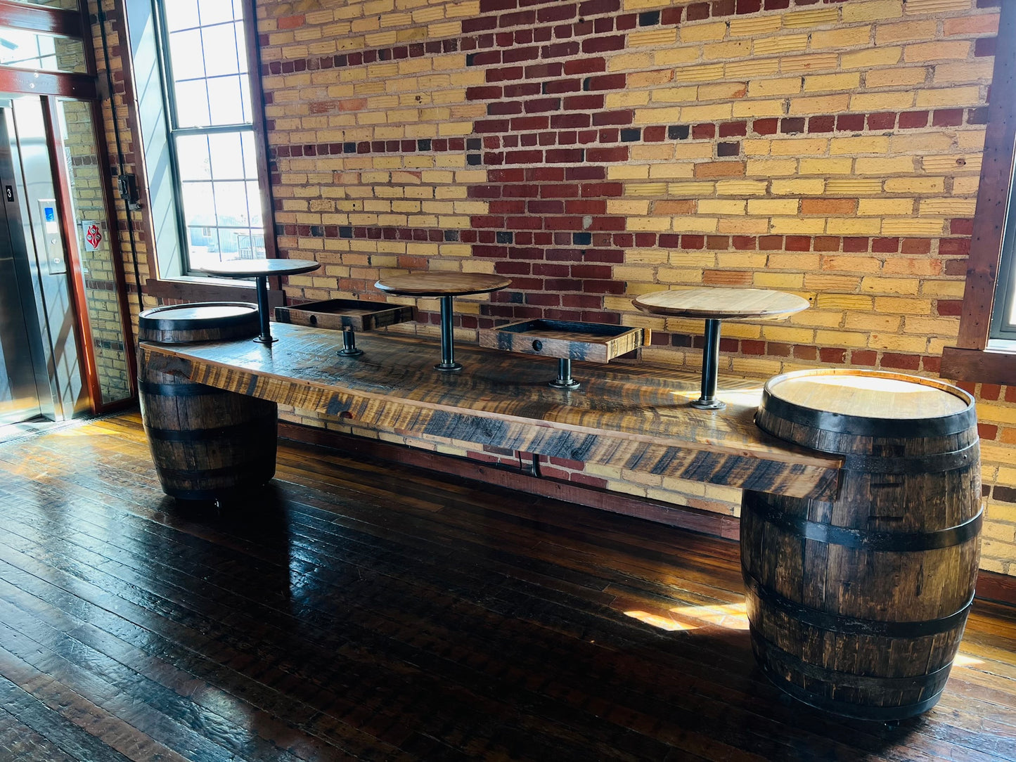Whiskey Barrel Charcuterie Table