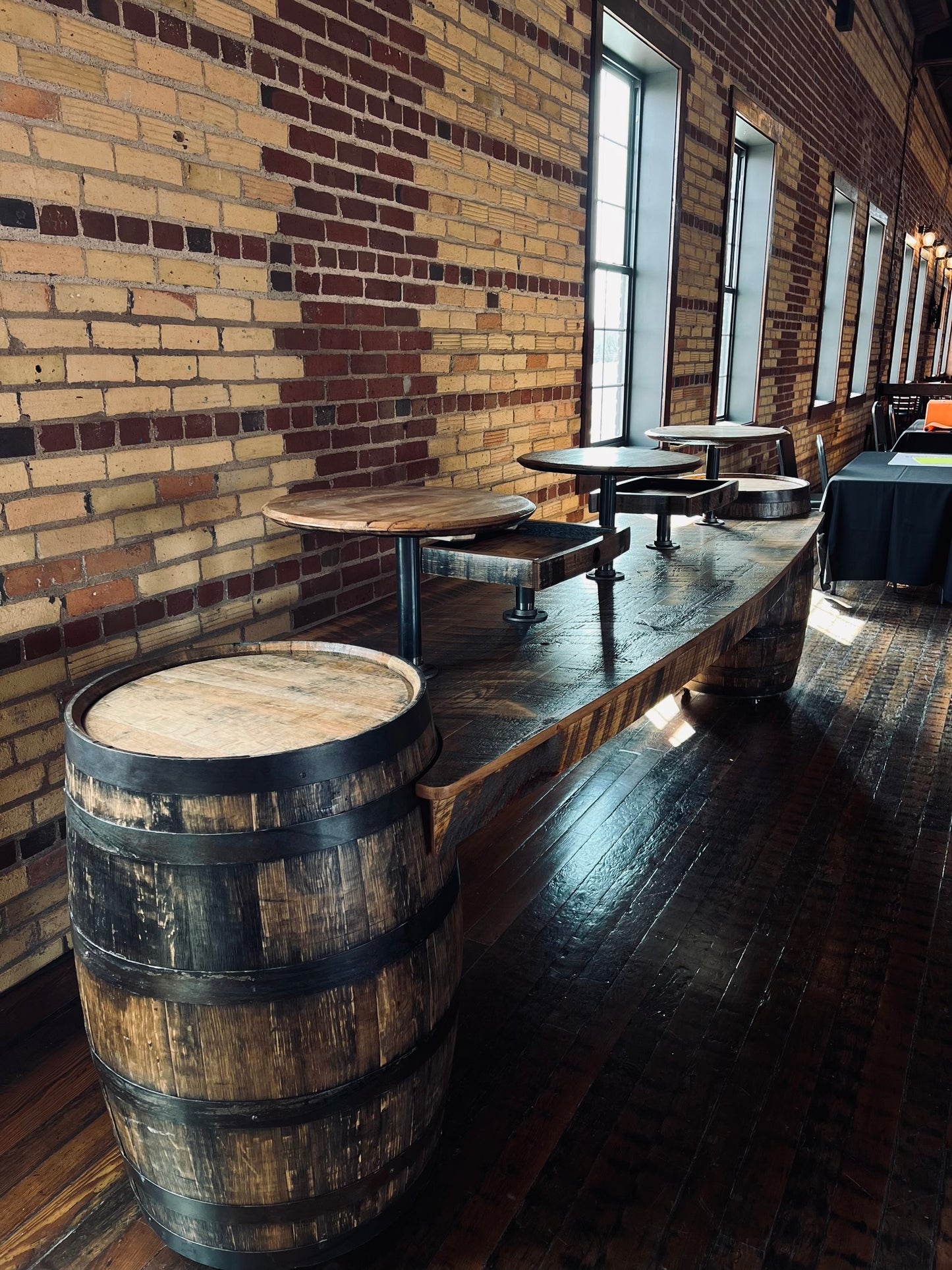 Whiskey Barrel Charcuterie Table