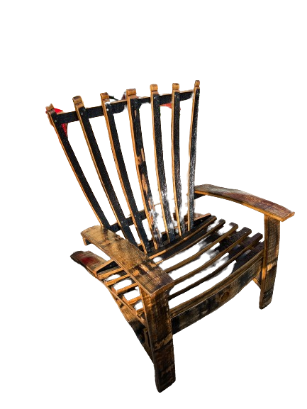 Whiskey Barrel Adirondack Chair